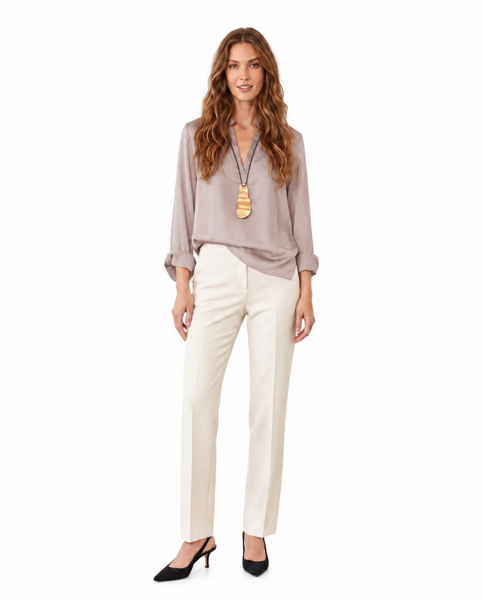 Immagine di Blusa in raso collo coreani