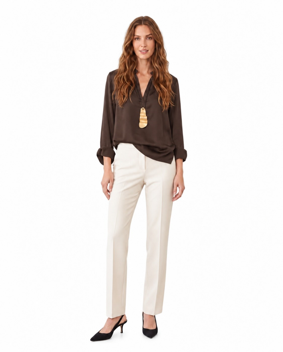 Immagine di Blusa in raso collo coreani