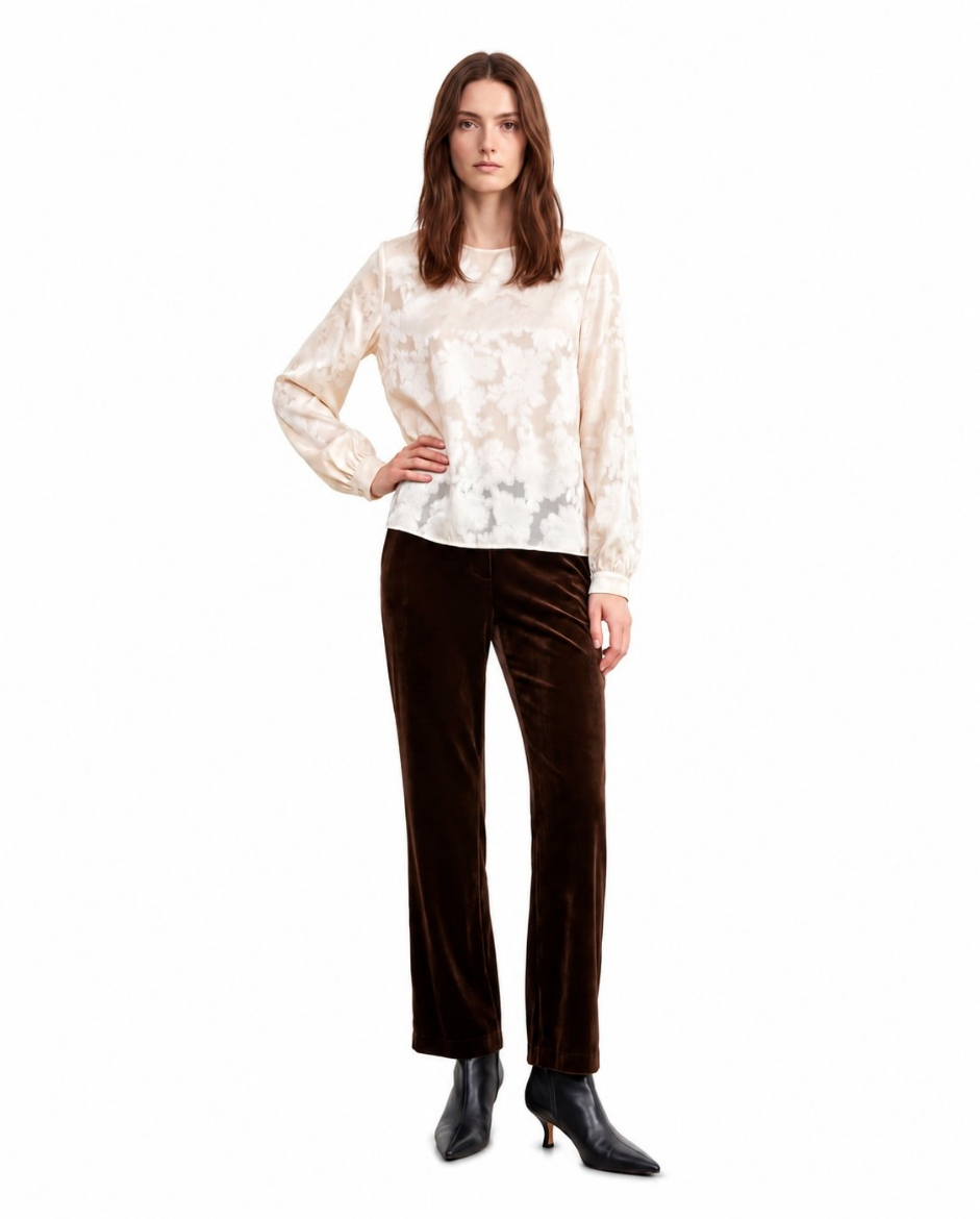Immagine di Blusa girocollo tessuto damascato