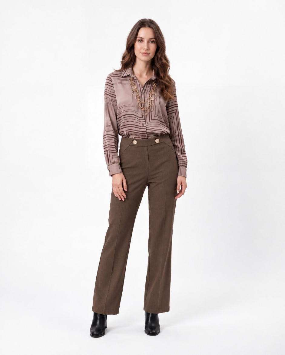 Immagine di Pantalone corto c/bottoni d'oro elast.di