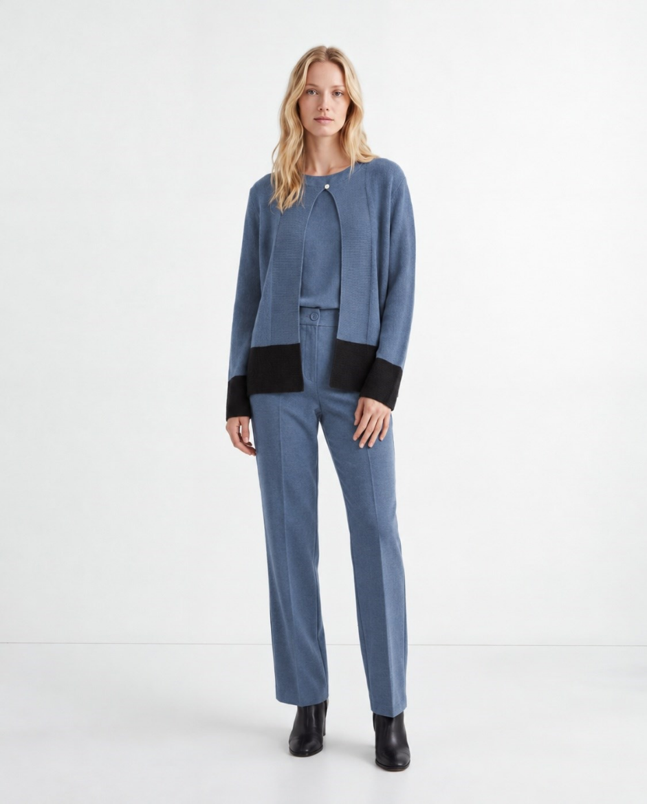 Immagine di Cardigan bicolore 1 bottone