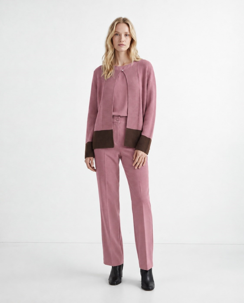 Immagine di Cardigan bicolore 1 bottone